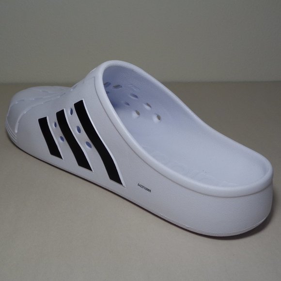 Adidas Size 11 M ADILETTE White Black Clogs Slides Sandals New Men\'s Shoes main image 7